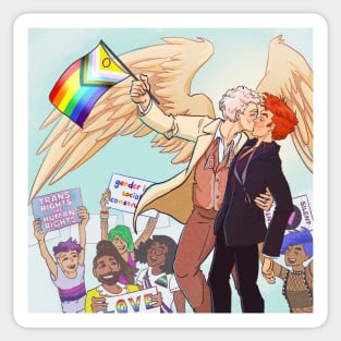 Good Omens Pride Sticker